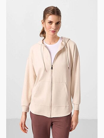 Sudadera túnica larga oversize con capucha y cremallera tommy