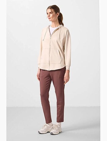 Sudadera túnica larga oversize con capucha y cremallera tommy