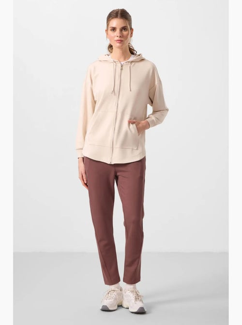 Sudadera túnica larga oversize con capucha y cremallera tommy - Kiabi Sudadera túnica larga oversize con capucha y cremallera tommy - Kiabi