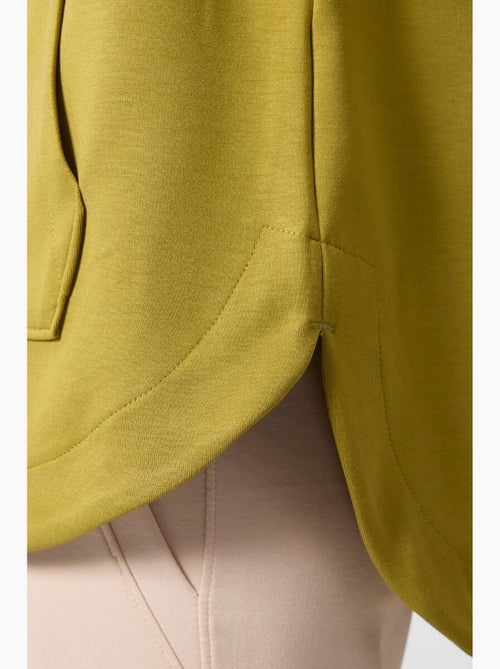 Sudadera túnica larga oversize con capucha y cremallera tommy - Kiabi Sudadera túnica larga oversize con capucha y cremallera tommy - Kiabi