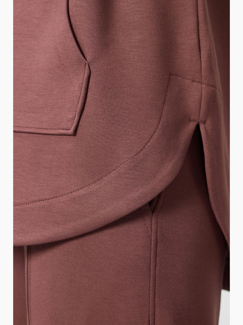 Sudadera túnica larga oversize con capucha y cremallera tommy Malva - Kiabi
