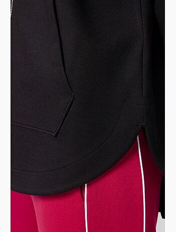 Sudadera túnica larga oversize con capucha y cremallera tommy