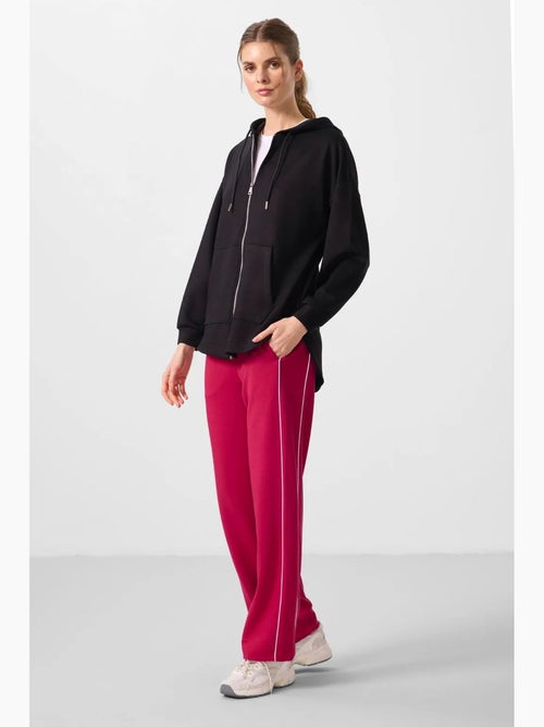 Sudadera túnica larga oversize con capucha y cremallera tommy - Kiabi Sudadera túnica larga oversize con capucha y cremallera tommy - Kiabi