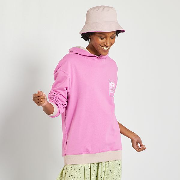 Sudadera unisex capucha Mujer talla 34 a 48 - ROSA - Kiabi - 18,00€