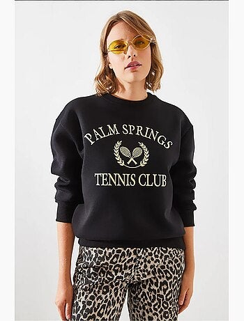 Sudadera universitaria vintage de tenis palm springs con tres hilos cepillados de mbhs lucci