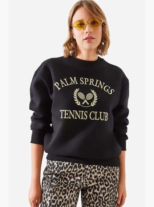 Sudadera universitaria vintage de tenis palm springs con tres hilos cepillados de mbhs lucci - Kiabi