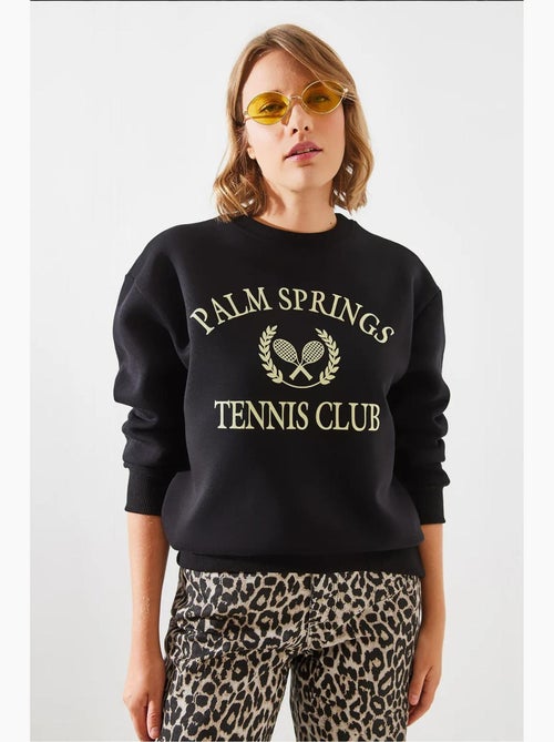 Sudadera universitaria vintage de tenis palm springs con tres hilos cepillados de mbhs lucci - Kiabi