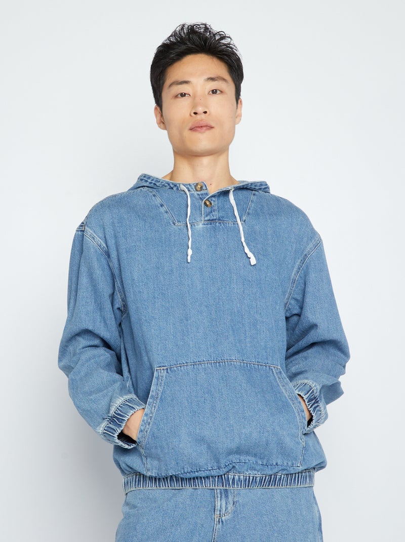 Sudadera vaquera cáñamo AZUL - Kiabi