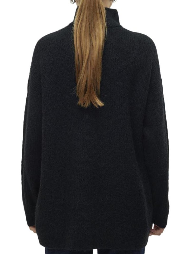 Sudadera Vero Moda de mujer con cremallera 1/4 Negro - Kiabi