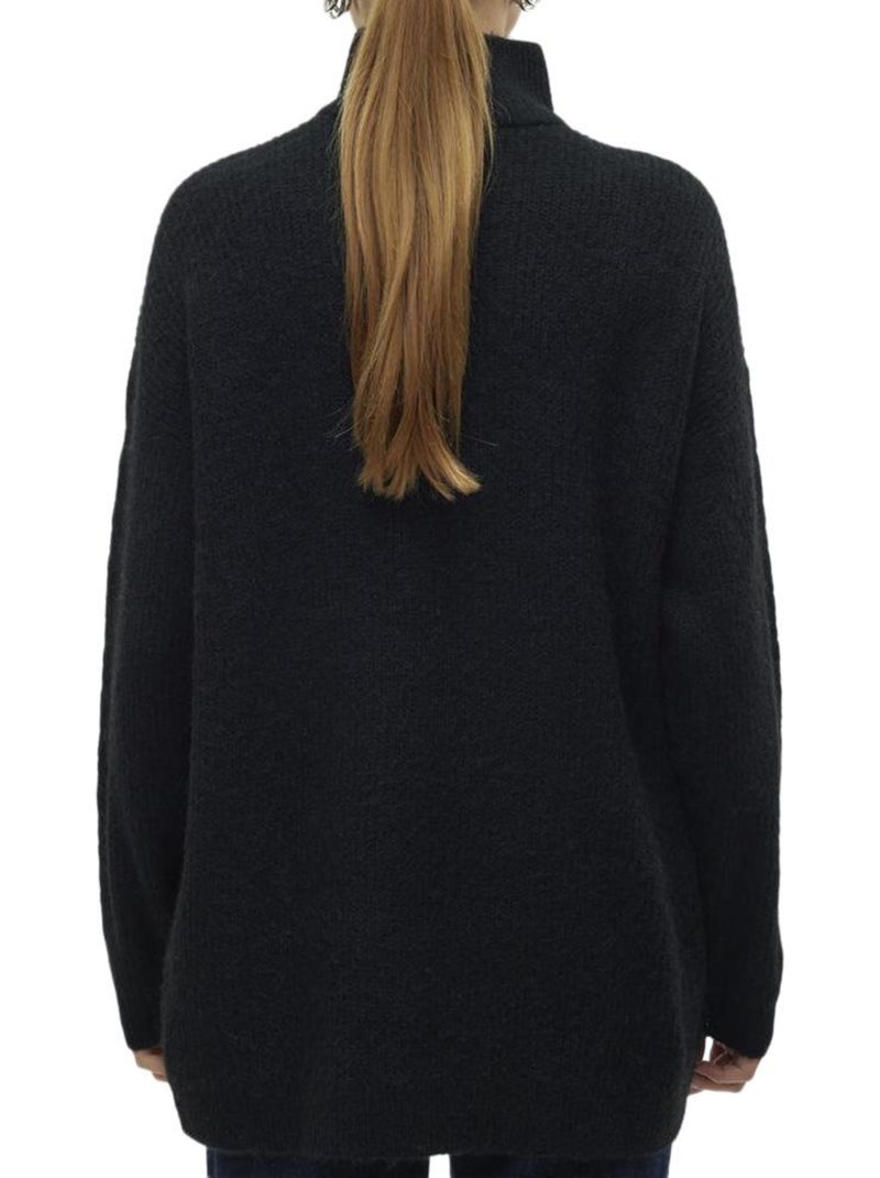 Sudadera Vero Moda de mujer con cremallera 1/4 Negro - Kiabi