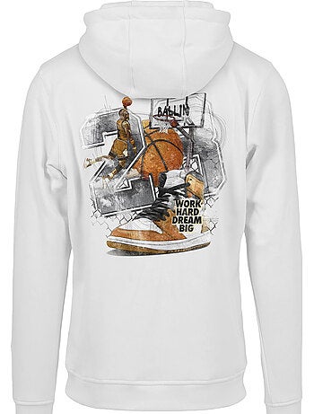 Sudadera vintage ballin diseño estampado en espalda para hombre - mister tee