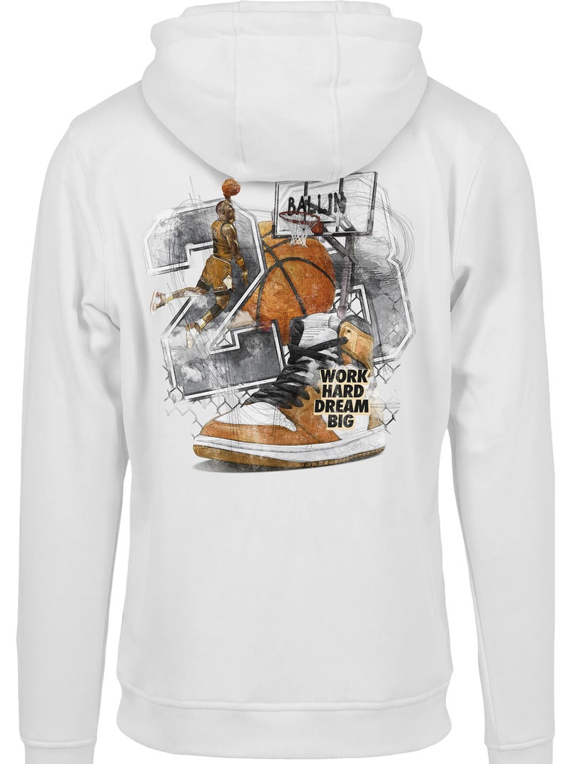 Sudadera vintage ballin diseño estampado en espalda para hombre - mister tee Blanco - Kiabi