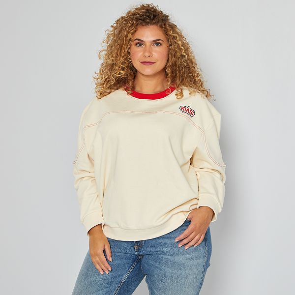 Sudadera vintage unisex 'Kiabi' tallas grandes mujer - BLANCO - Kiabi -  18,00€