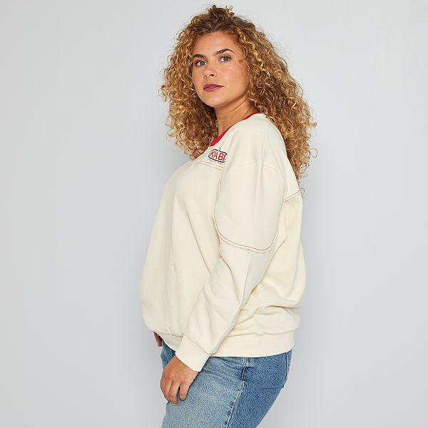 Sudadera vintage unisex 'Kiabi' tallas grandes mujer - BLANCO - Kiabi -  18,00€
