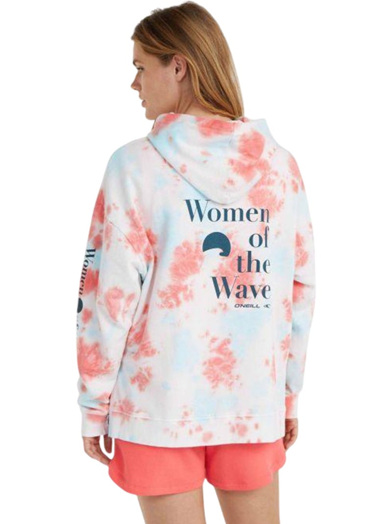 Sudadera wow diseño teñida con nudos para mujer - o´neill Blanco Rosa - Kiabi