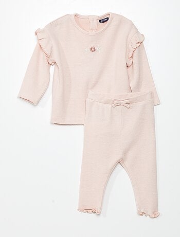 Sudadera y legging de punto suave - 2 piezas - Kiabi