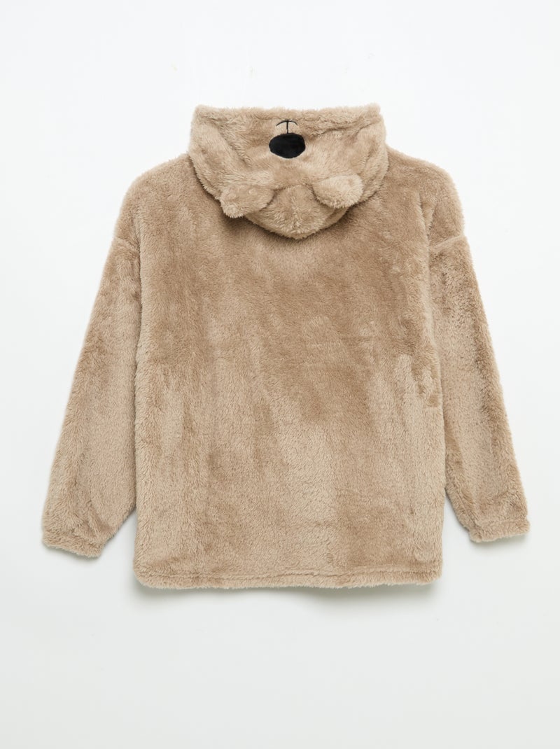 Sudaderas con capucha de punto de peluche Beige - Kiabi