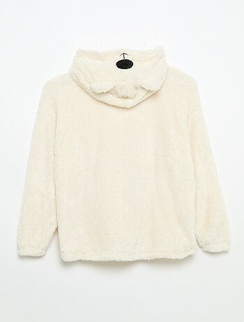 Sudaderas con capucha de punto de peluche