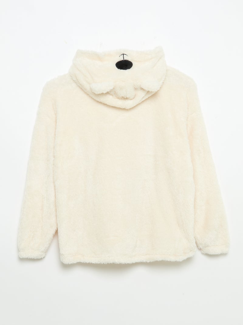 Sudaderas con capucha de punto de peluche Rosa - Kiabi