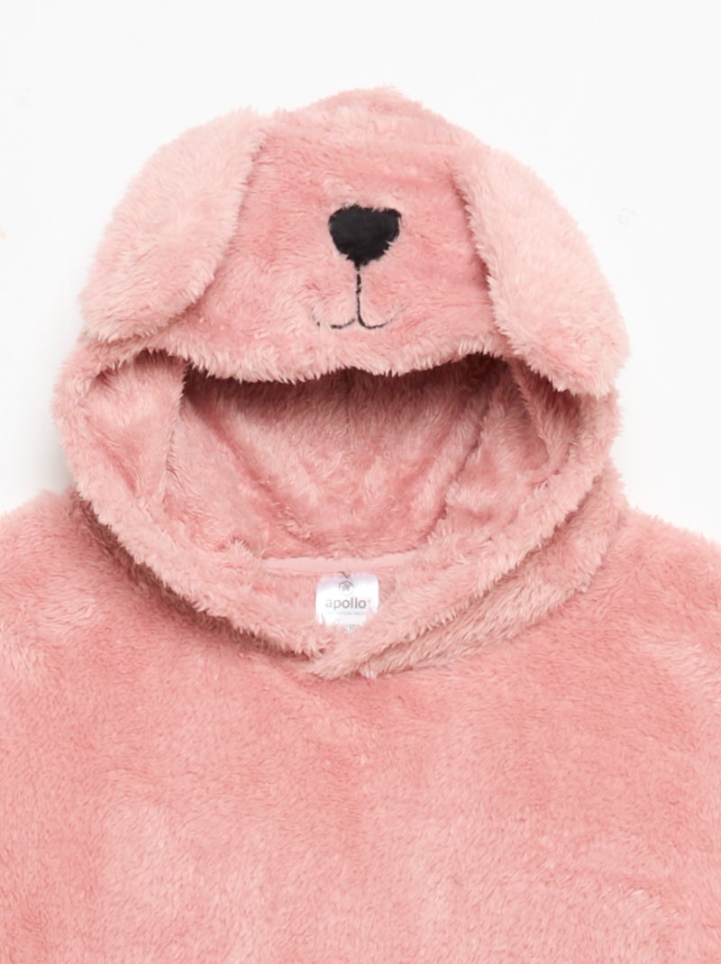 Sudaderas con capucha de punto de peluche Rosa - Kiabi