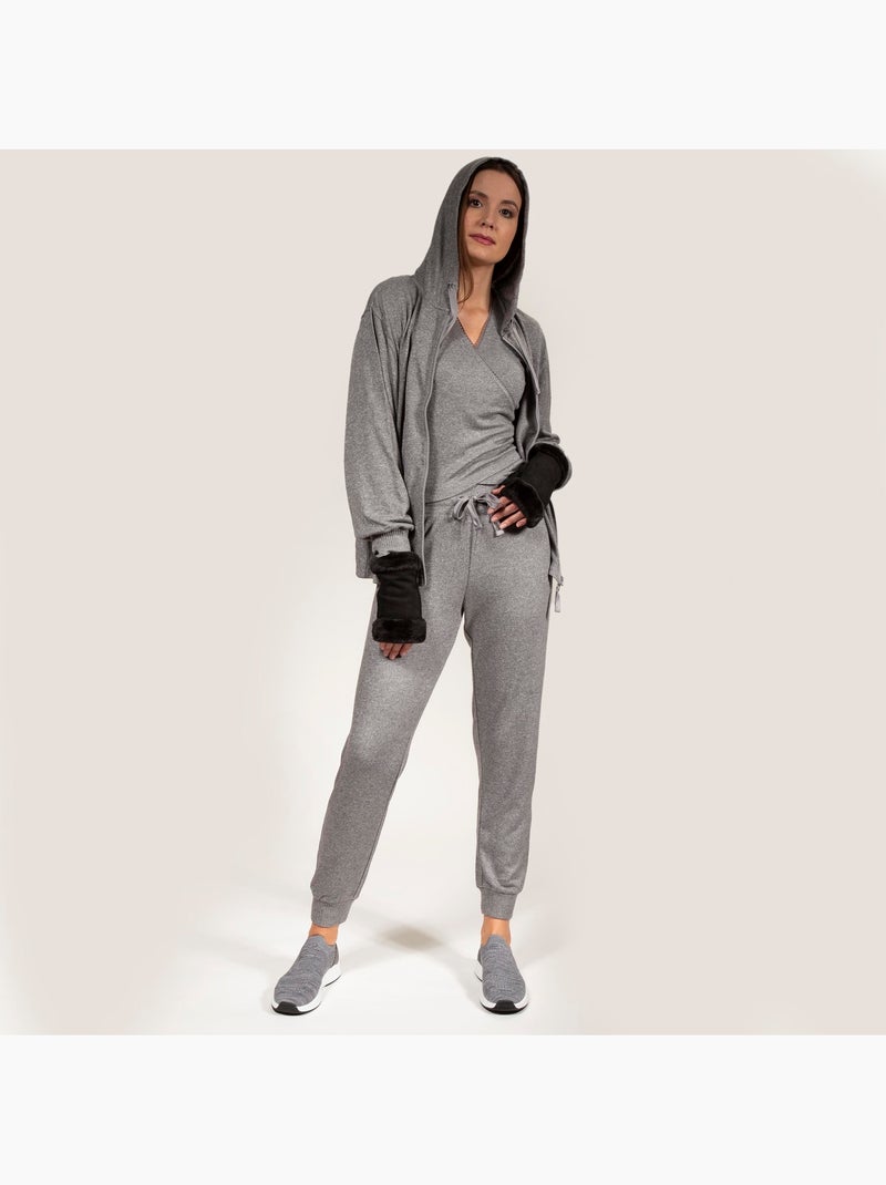 Sudaderas homewear mujer Gris jaspeado - Kiabi