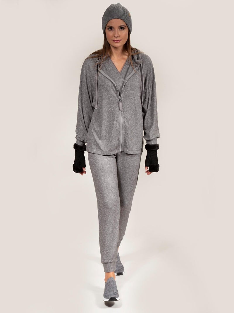 Sudaderas homewear mujer Isotoner Gris jaspeado - Kiabi