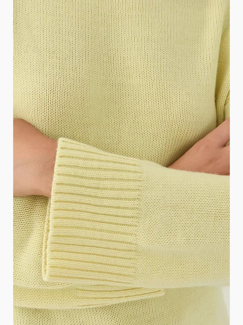 Suéter acogedor de cuello redondo hiccup Amarillo limón - Kiabi