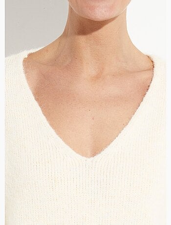 Suéter cálido 2 en 1 con mangas de encaje - AFIBEL