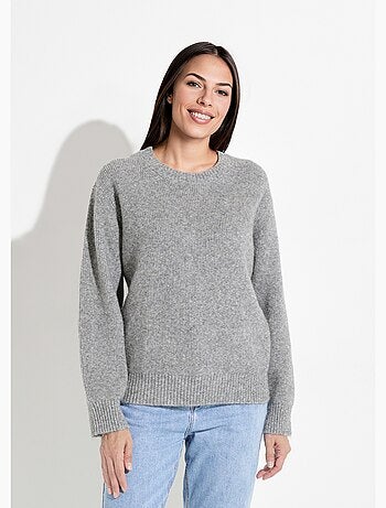 Suéter cálido de canalé con lana y fibras recicladas - Afibel