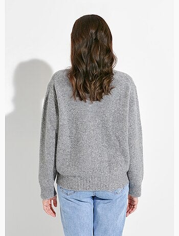 Suéter cálido de canalé con lana y fibras recicladas - Afibel