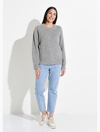 Suéter cálido de canalé con lana y fibras recicladas - Afibel