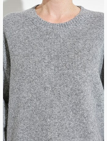 Suéter cálido de canalé con lana y fibras recicladas - Afibel