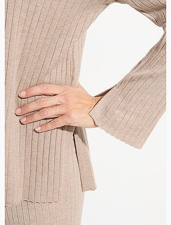 Suéter cómodo con punto de canalé plano - AFIBEL