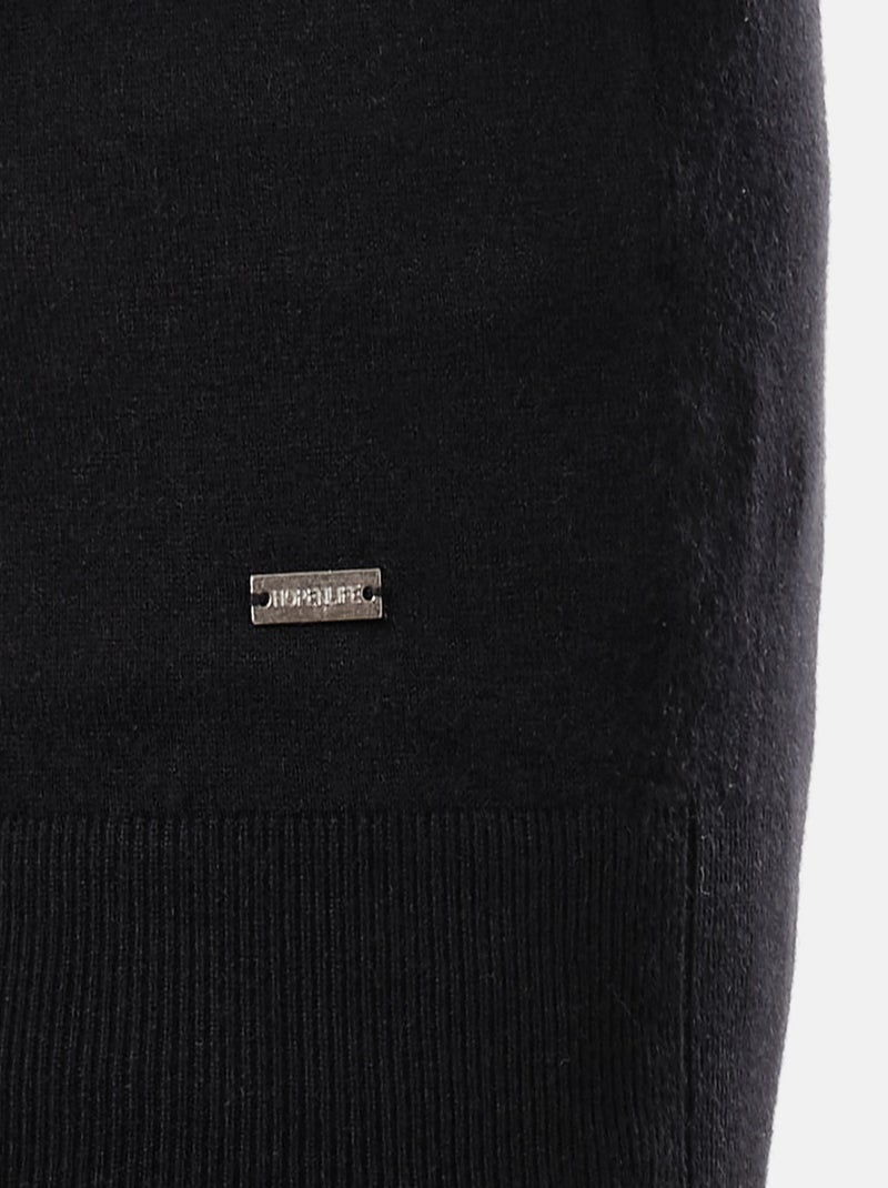 Suéter con cuello polo Negro - Kiabi