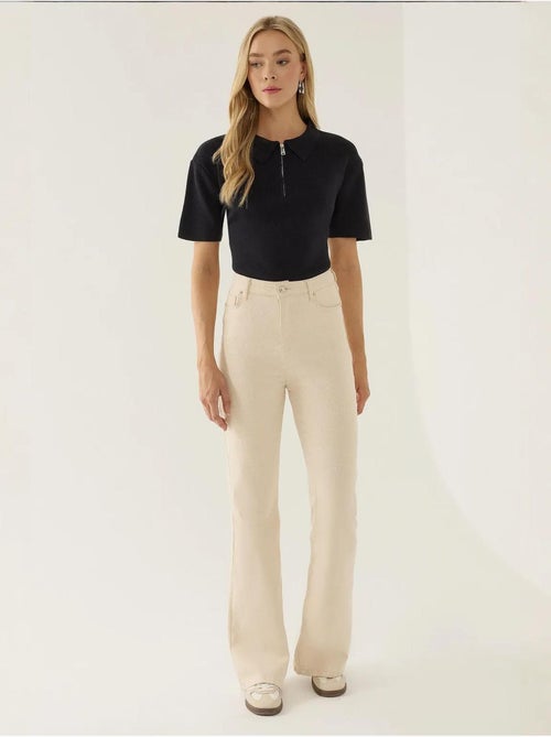 Suéter con cuello polo y cremallera - Kiabi Suéter con cuello polo y cremallera - Kiabi