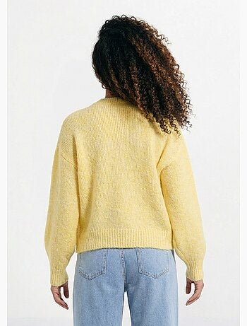 Suéter con lana y pequeños botones metálicos. - AFIBEL