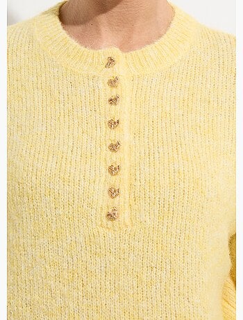 Suéter con lana y pequeños botones metálicos. - AFIBEL