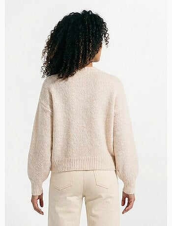 Suéter con lana y pequeños botones metálicos. - AFIBEL