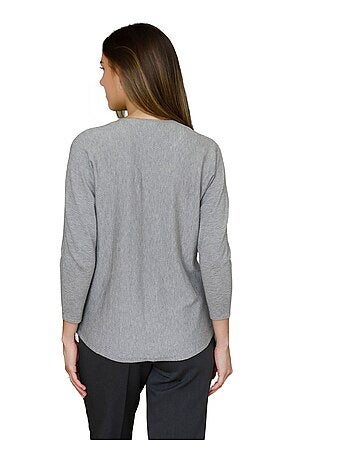 Suéter con pompones y pedrería