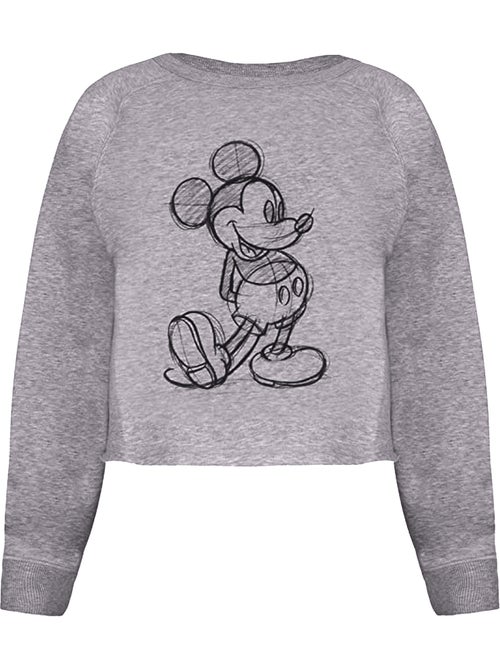 Suéter crop top de mickey mouse boceto para mujer - disney - Kiabi Suéter crop top de mickey mouse boceto para mujer - disney - Kiabi