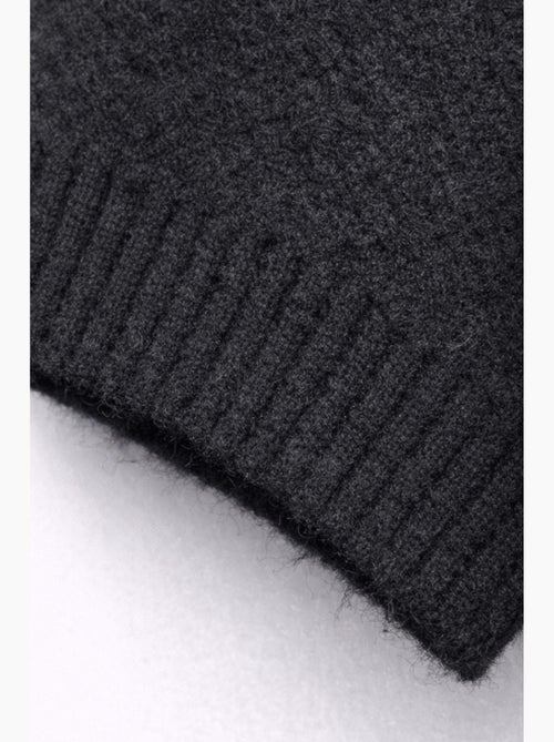 Suéter de cuello alto acanalado extragrande mixray - Kiabi Suéter de cuello alto acanalado extragrande mixray - Kiabi