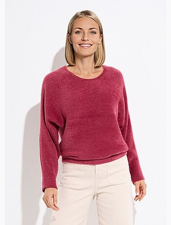 Suéter de cuello redondo acanalado sin sisas cuadradas