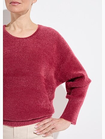 Suéter de cuello redondo acanalado sin sisas cuadradas