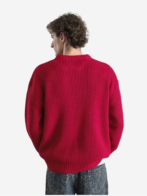 Suéter de cuello redondo de punto acanalado de ajuste cómodo giesto - Kiabi Suéter de cuello redondo de punto acanalado de ajuste cómodo giesto - Kiabi