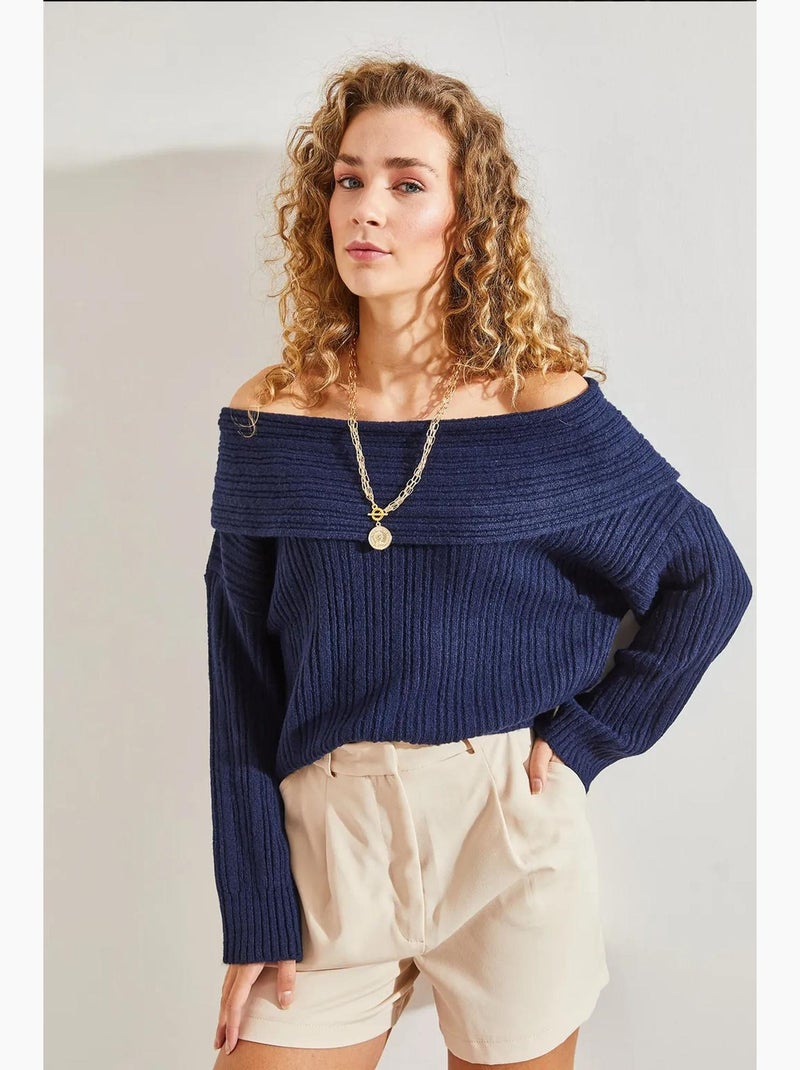 Suéter de cuello vuelto lucci Azul marino - Kiabi