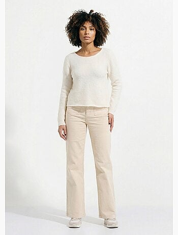 Suéter de lana con detalle de encaje en la espalda - AFIBEL