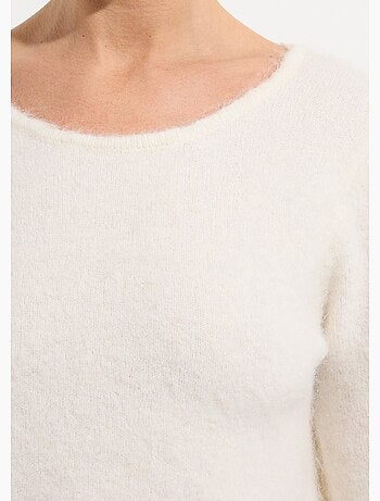 Suéter de lana con detalle de encaje en la espalda - AFIBEL