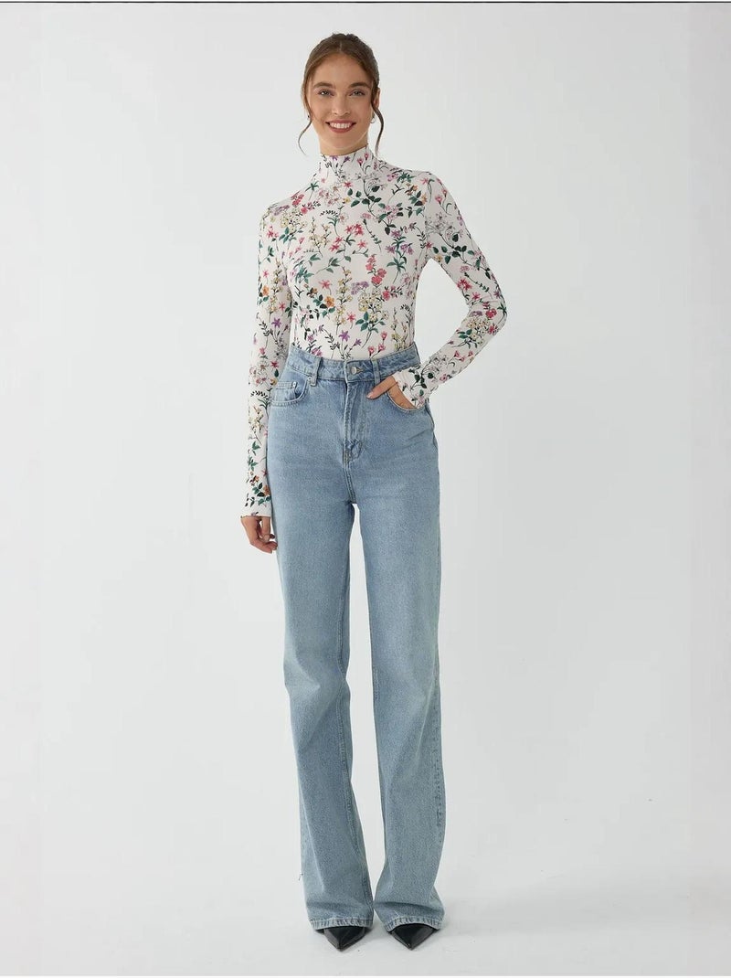 Suéter de manga larga con estampado floral Multicolor - Kiabi