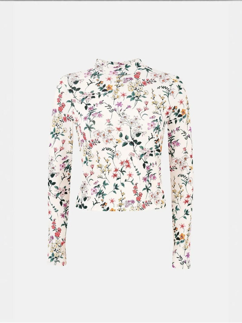 Suéter de manga larga con estampado floral Multicolor - Kiabi