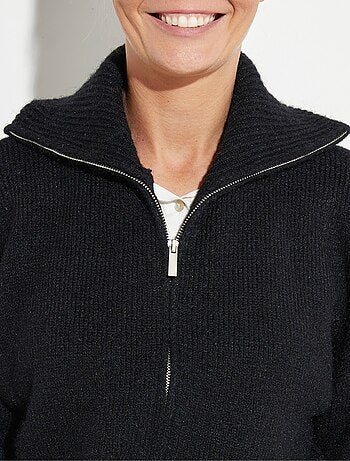 Suéter de punto con cremallera y cuello alto - AFIBEL